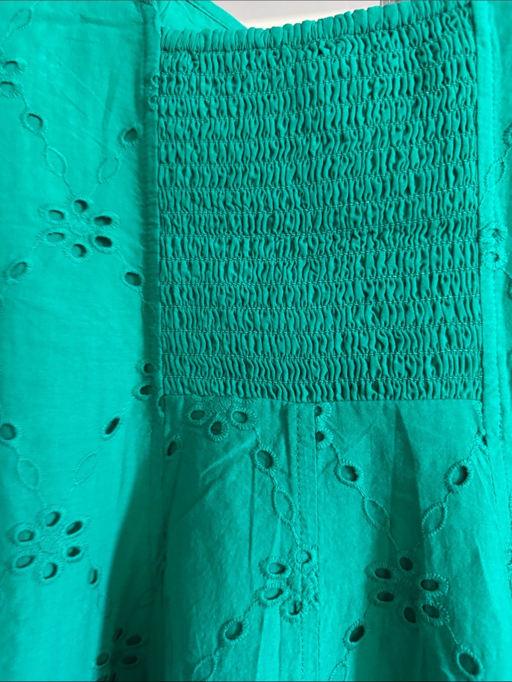 NWT J Crew Green Eyelet Midi Dress - Picture 6 of 7